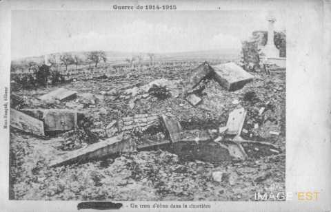 Cimetière bombardé  (Saint -Pierremont)